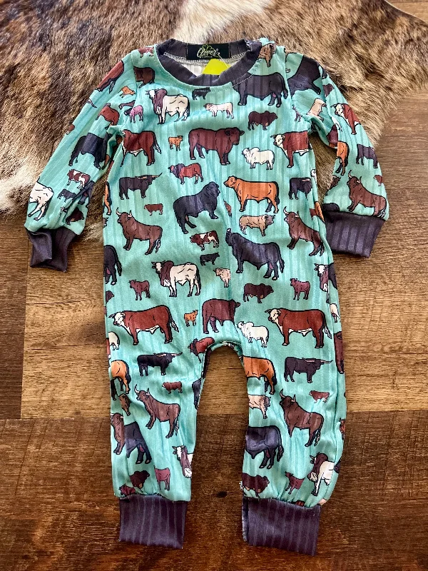 Short skirt design Boys Teal Cattle Boy Jumper