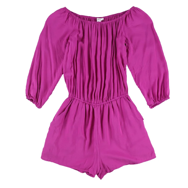Casual Chic Bar Iii Womens Off-The-Shoulder Romper Jumpsuit