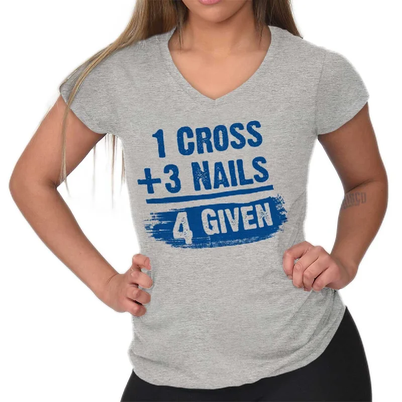 High-end Design 4 Given Junior Fit V-Neck T-Shirt