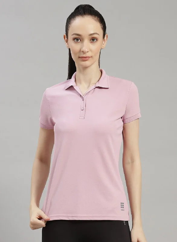 Comfortable Looks Women Purple Solid T-Shirt