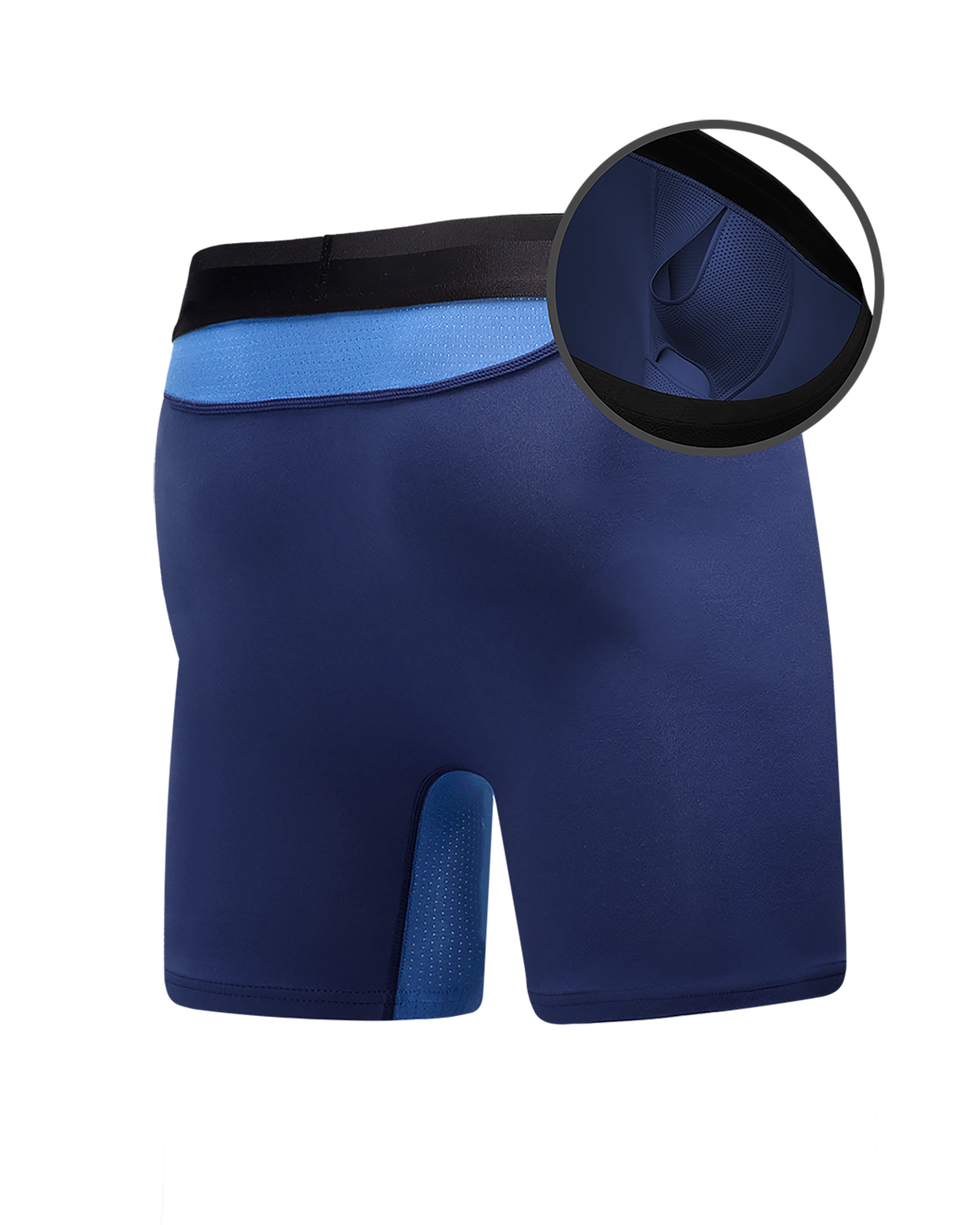 Navy with Classic Blue Colorblock
