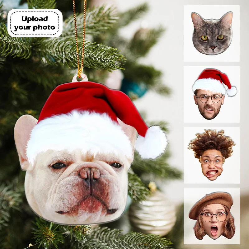 Romantic Temperament Custom Photo Face Shaped Acrylic Ornament Christmas Tree Decor