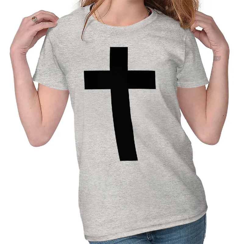Exquisite Tailoring Cross Ladies T Shirt