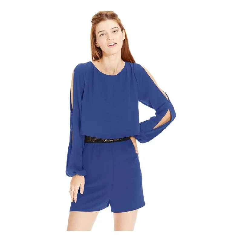 High-end Design Material Girl Womens Cut-Out Sleeve Romper Jumpsuit