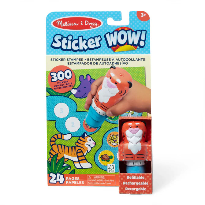 Luxe Comfort Sticker Wow! Activity Pad & Stammper | Tiger