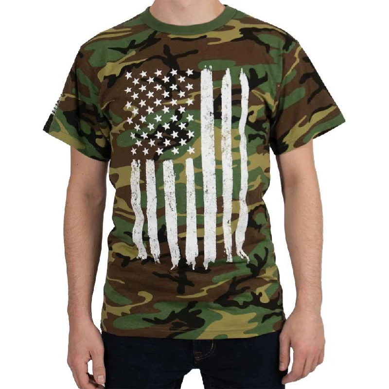 Exquisite Craftsmanship Rothco Mens Camouflage US Flag T-Shirt