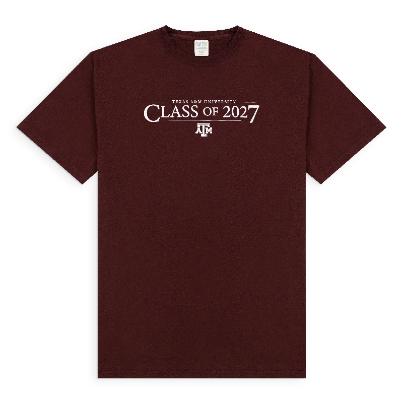 Sports Comfort Style Texas A&M Class of 2027 Maroon T-Shirt