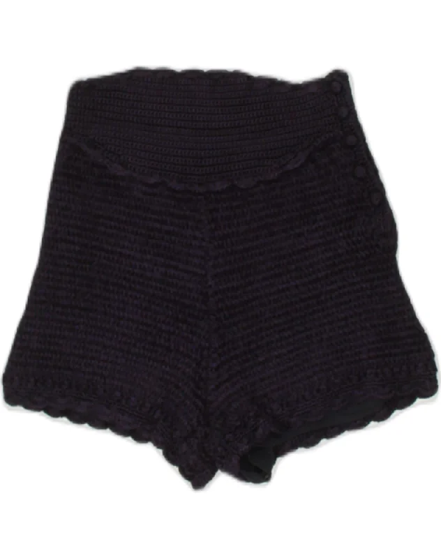 Ethnic Style H&M Womens High Waist Casual Shorts US 6 Medium W26 Navy Blue Viscose