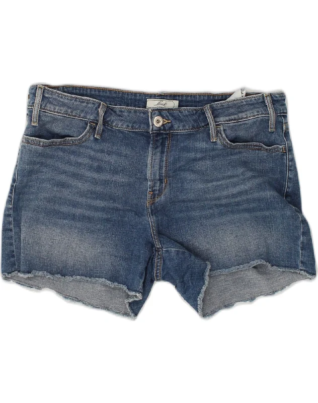 Street Casual Style LEVI'S Womens Denim Hot Pants US 14 XL W34 Blue Cotton