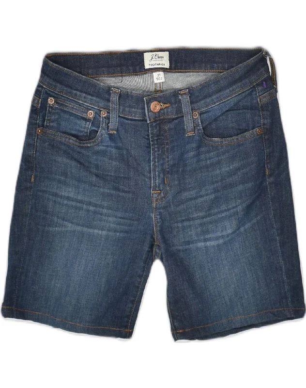 Weekend Style J. CREW Womens Toothpick Denim Shorts W27 Small  Blue Cotton