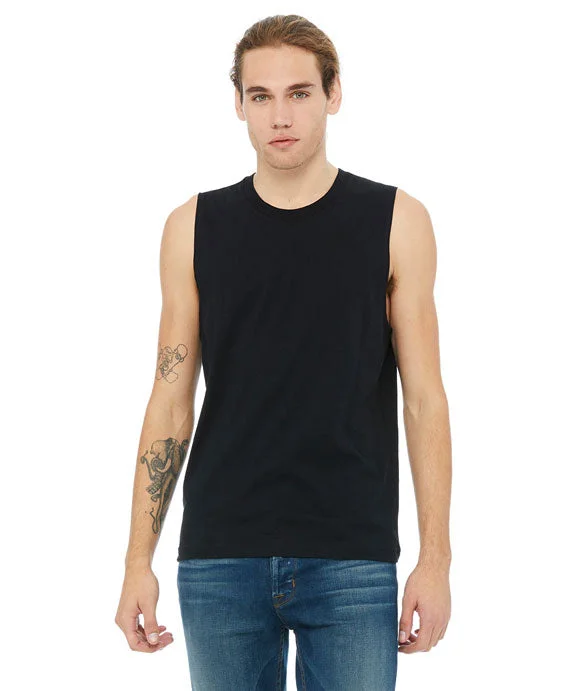 Cozy Pants 3483 - Bella + Canvas Unisex Jersey Muscle Tank Top | Black