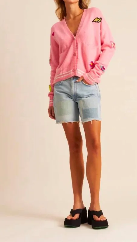Alice style Riley Cardigan In Peony Patchwork