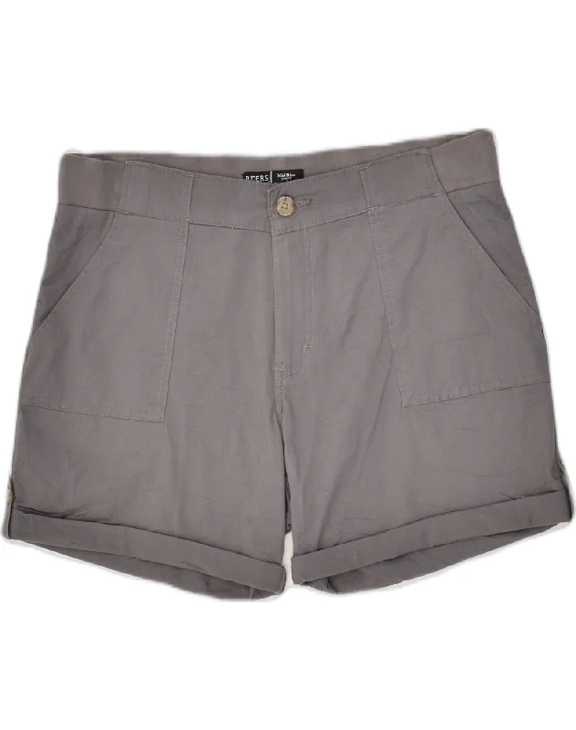 Design Perception LEE Womens Mid Rise Shorts UK 14 Large W34  Grey Cotton