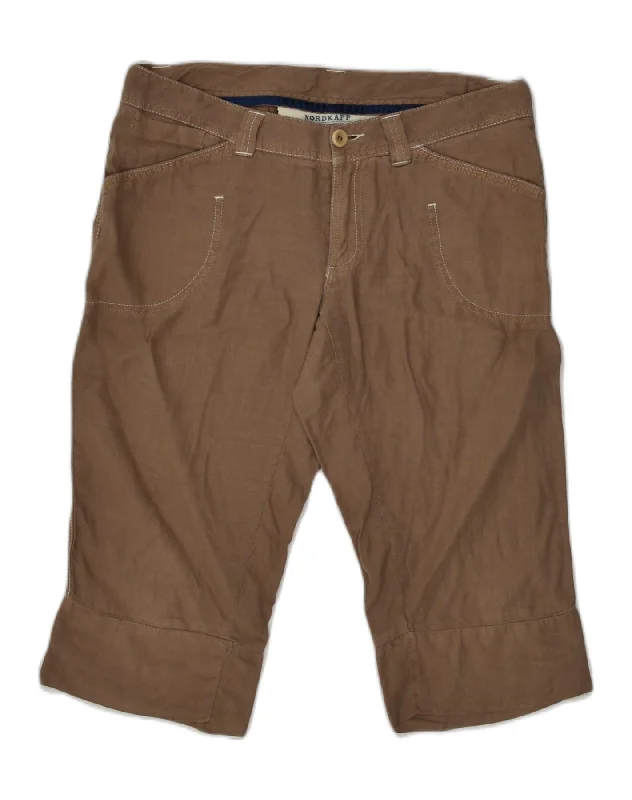 Summer Selection NORDKAPP Womens Bermuda Shorts W30 Medium Brown Linen