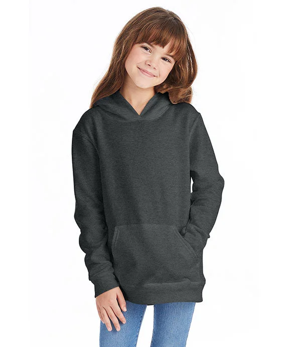 Lazy Home P470 - Hanes Youth ComfortBlend® EcoSmart® Hooded Pullover | Charcoal Heather