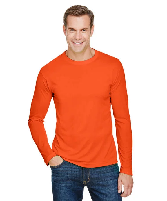 Fashion Comfort BA5360 - Bayside Unisex Polyester Performance Long-Sleeve T-Shirt | Bright Orange Fashion Comfort BA5360 - Bayside Unisex Polyester Performance Long-Sleeve T-Shirt | Bright Orange