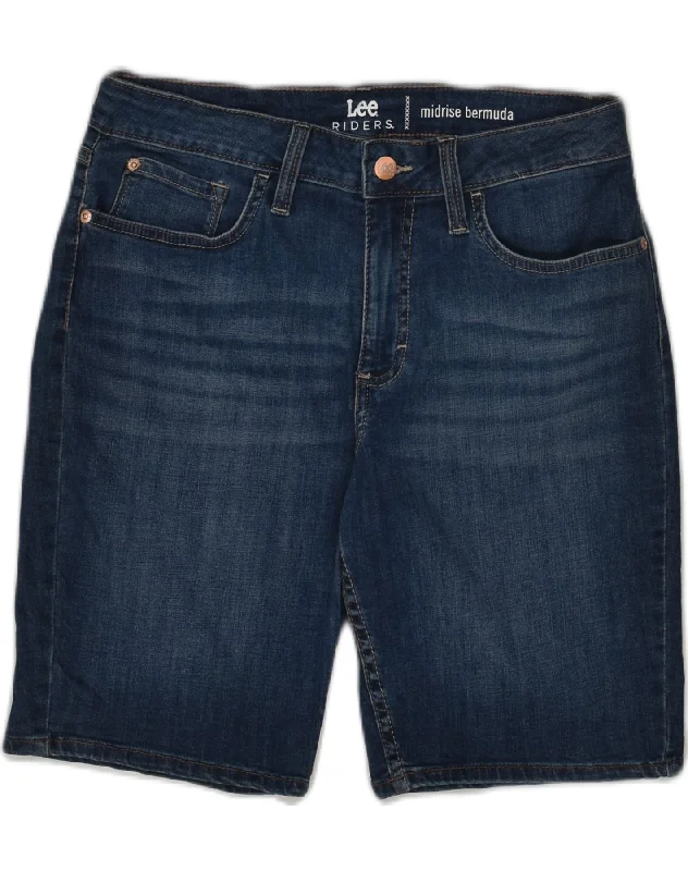 Sports Trend LEE Womens Mid Rise Denim Bermuda Shorts US 10 Large W30 Blue Cotton
