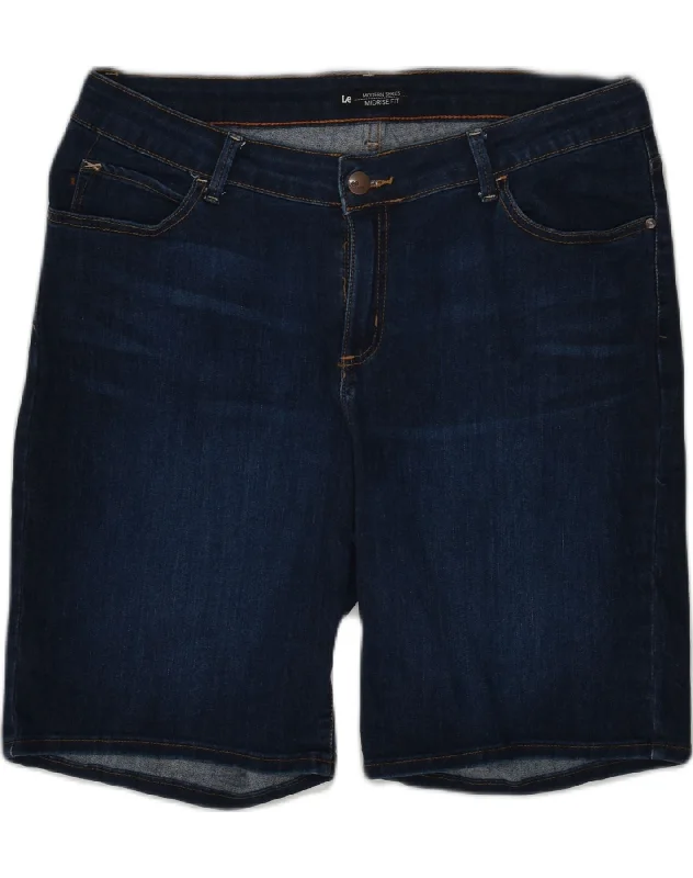 Personalized Wear LEE Womens Mid Rise Denim Shorts US 16 2XL W36  Navy Blue Cotton