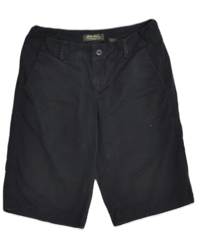 Casual Comfort EDDIE BAUER Womens Chino Shorts US 4 Small W30  Navy Blue Cotton