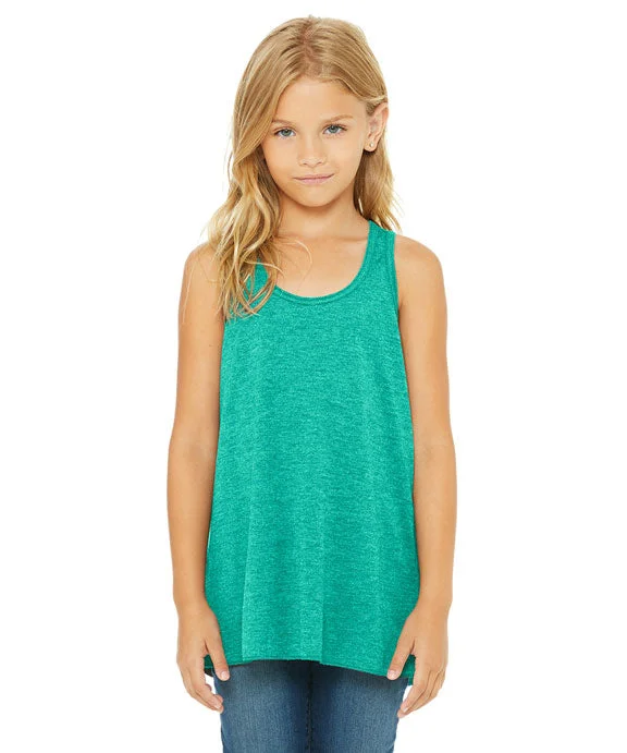 Literary Style B8800Y - Bella + Canvas Youth Flowy Racerback Tank Top | Teal