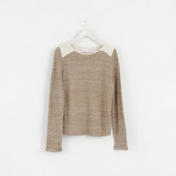 Comfortable Wear John Baner Womens 40/42 M Jumper Beige Cotton Blend Crew Neck Sweater Comfortable Wear John Baner Womens 40/42 M Jumper Beige Cotton Blend Crew Neck Sweater