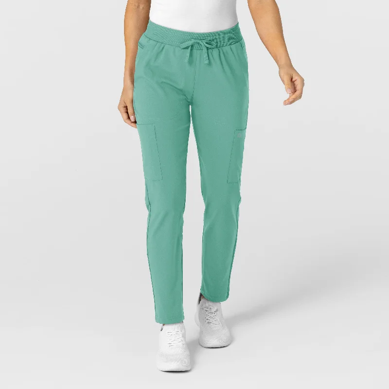 Fashion Must-have W123 Women's Flex-n-Reach Track Scrub Pant - Turquoise