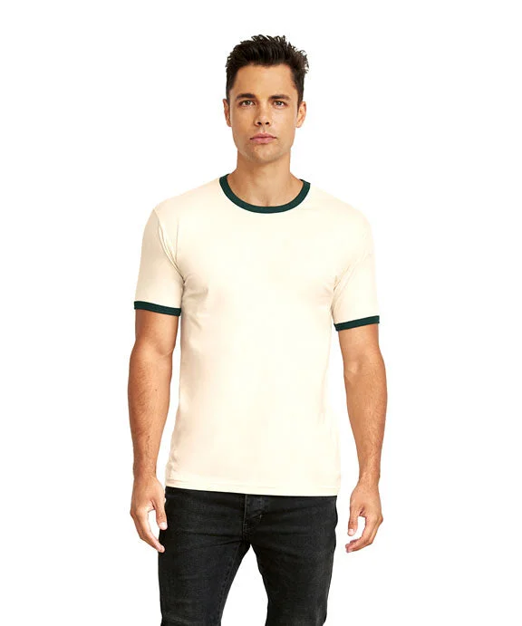 Street Sports Style 3604 - Next Level Unisex Ringer T-Shirt | Natural/Forest Green