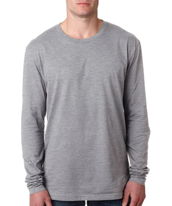 High-end atmosphere N3601 - Next Level Mens Premium Fitted Long Sleeve Crew Neck T-Shirt | Heather Grey High-end atmosphere N3601 - Next Level Mens Premium Fitted Long Sleeve Crew Neck T-Shirt | Heather Grey