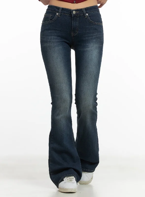 Classic Retro Lexie Back-Logo Bootcut Jeans CO402