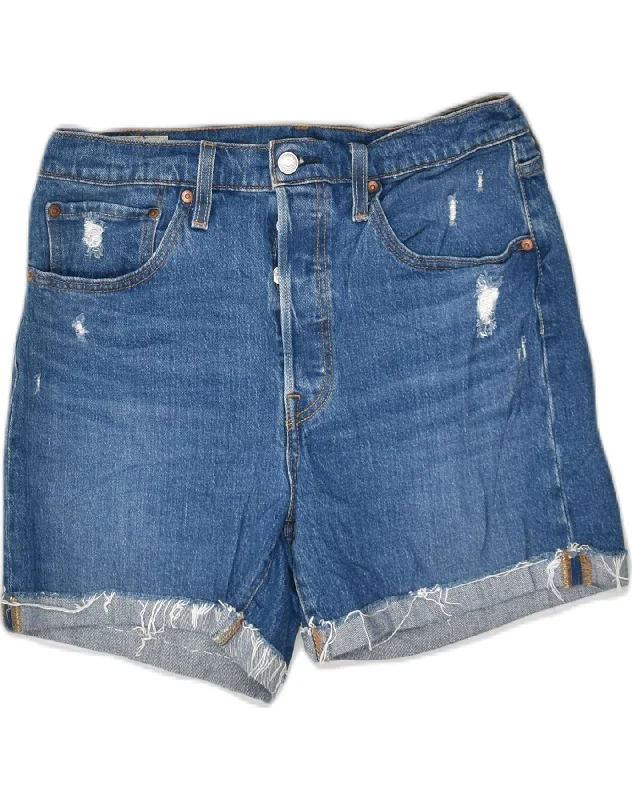 Sporty Elegance LEVI'S Womens 501 Denim Shorts W30 Medium  Blue Cotton