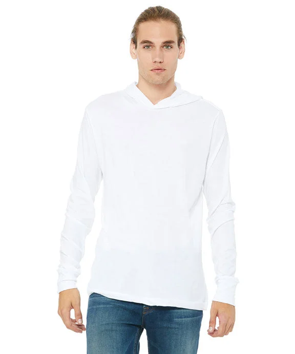 Chic Outfits 3512 - Bella + Canvas Unisex Jersey Long-Sleeve Hooded T-Shirt | White Chic Outfits 3512 - Bella + Canvas Unisex Jersey Long-Sleeve Hooded T-Shirt | White