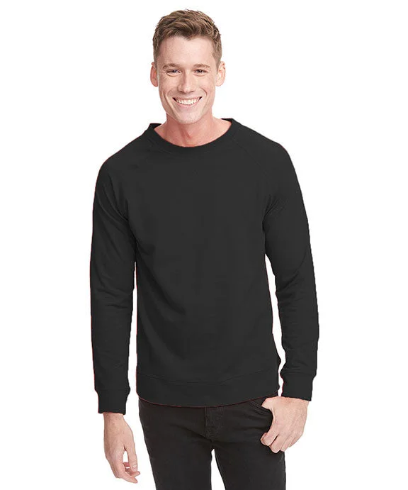 Leisure And Entertainment N9000 - Next Level Unisex French Terry Raglan Sweatshirt | Graphite Black Leisure And Entertainment N9000 - Next Level Unisex French Terry Raglan Sweatshirt | Graphite Black