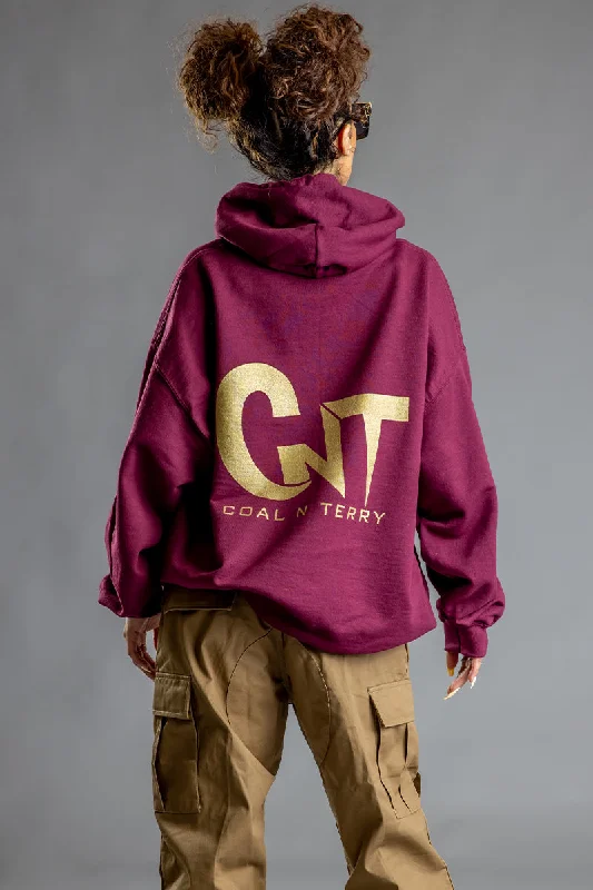 Free Design MAROON N GOLD CNT ACTION REBEL HOODIE