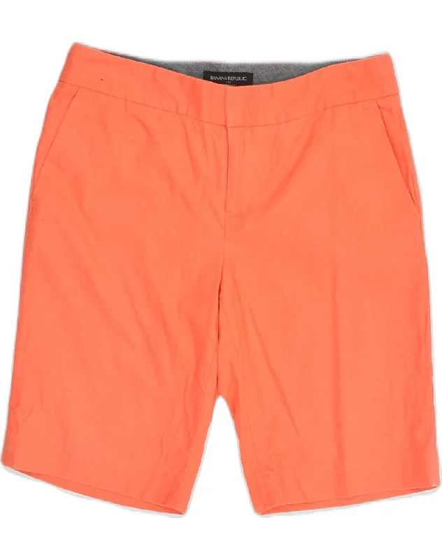 Relaxed Wear BANANA REPUBLIC Womens Hampton Fit Chino Shorts US 2 XS W30 Orange Cotton Relaxed Wear BANANA REPUBLIC Womens Hampton Fit Chino Shorts US 2 XS W30 Orange Cotton