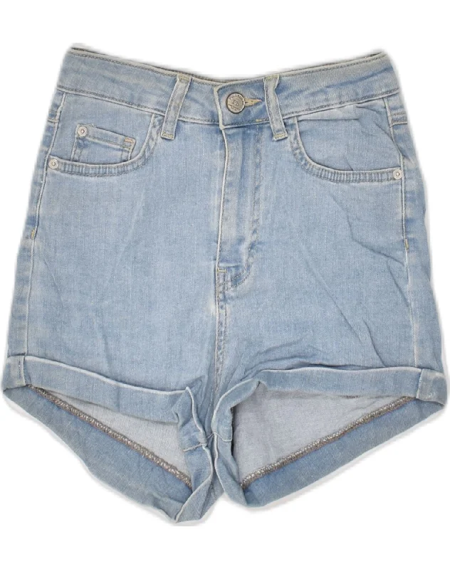 Cozy Fit Wear PULL & BEAR Womens Denim Shorts EU 32 2XS W22 Blue