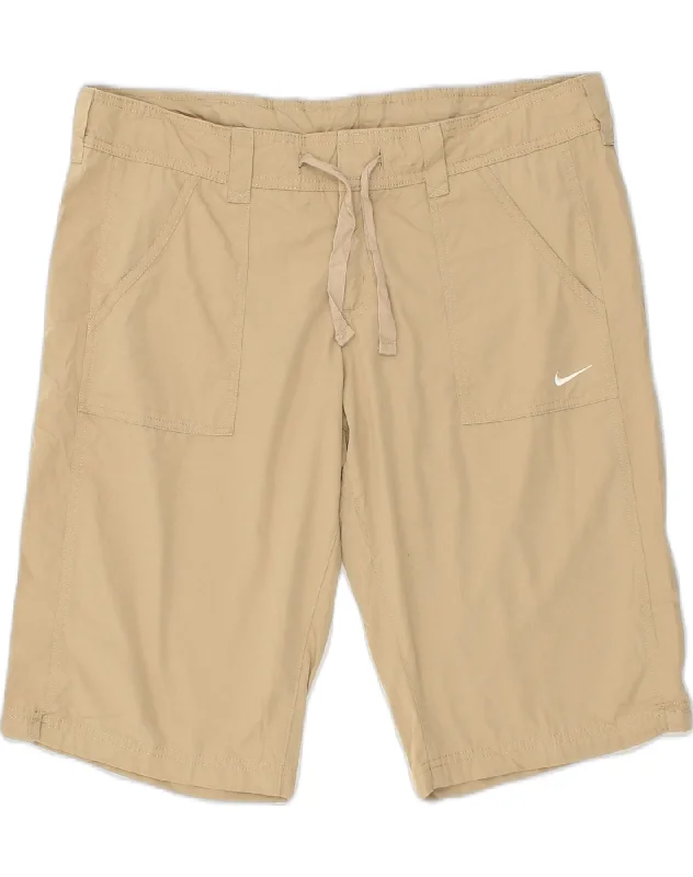 Fashion Must-have NIKE Womens Casual Shorts Large W34  Beige Polyester