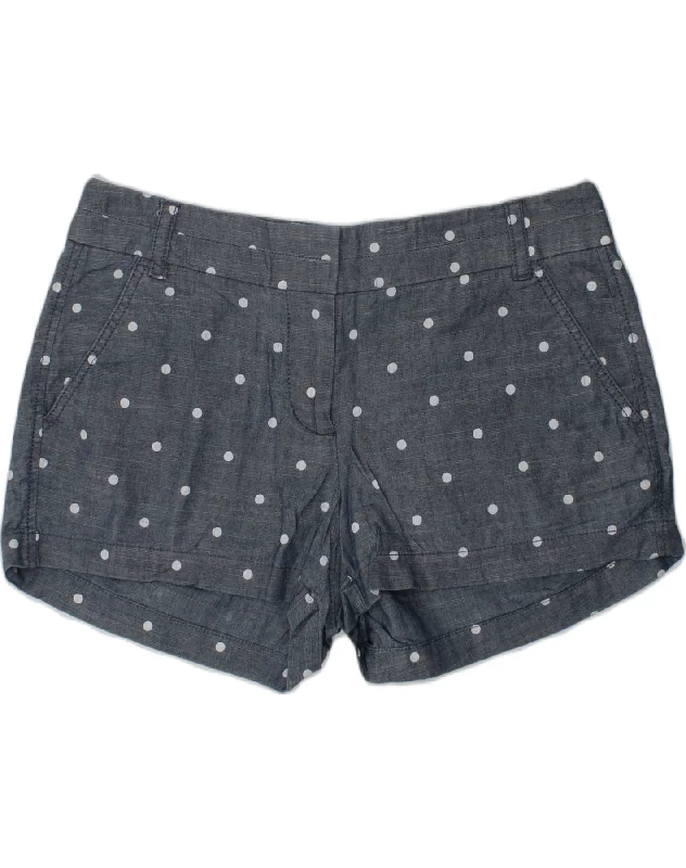 Boutique style J. CREW Womens City Fit Hot Pants US 4 Small W32 Blue Polka Dot Cotton Boutique style J. CREW Womens City Fit Hot Pants US 4 Small W32 Blue Polka Dot Cotton