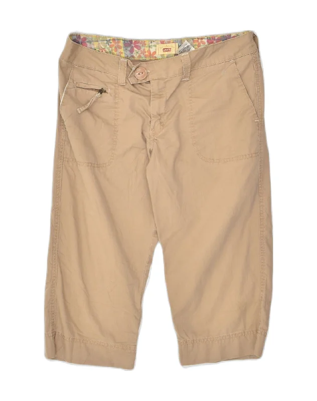 Classic Series LEVI'S Womens Chino Shorts US 4 Small W28 L16 Beige Cotton