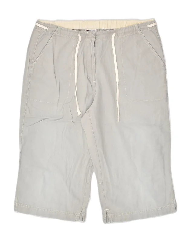 Trendy Wear CHAMPION Womens Bermuda Shorts UK 14 Large W32 Grey Cotton