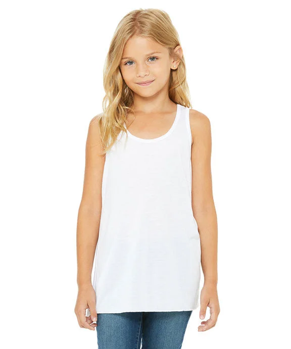 Creative Style B8800Y - Bella + Canvas Youth Flowy Racerback Tank Top | White
