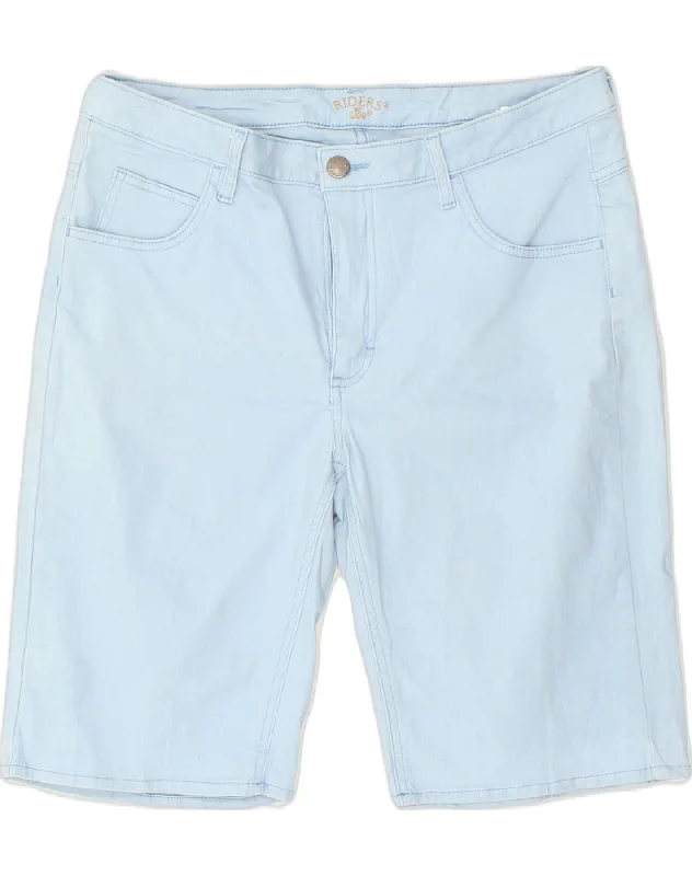 Design Trend LEE Womens Bermuda Shorts UK 14 Large W34 Blue Cotton
