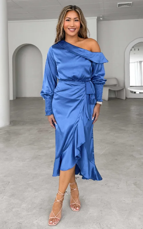 Dynamic Fashion Zanai Midi Dress - Classic Blue