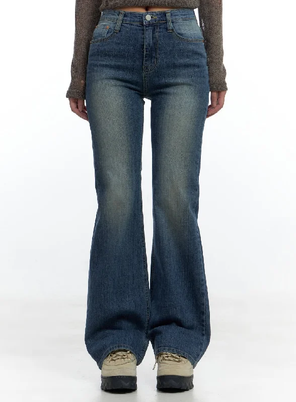 Designer Style Kara Sleek Fit Washed Bootcut Cotton Jeans CS425