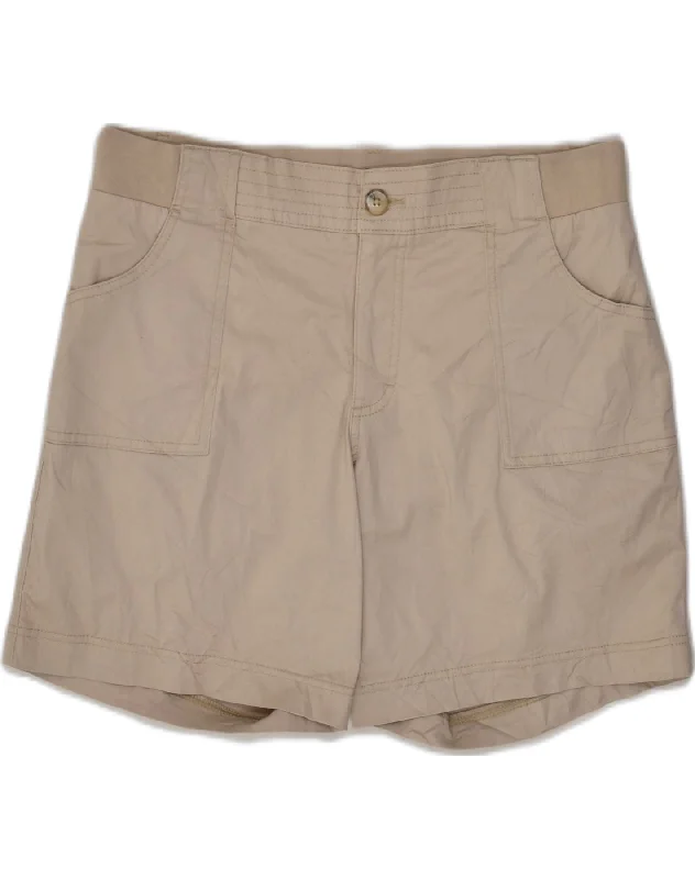 Stylish Wear LEE Womens Mid Rise Casual Shorts US 12 Large W33 Beige Cotton