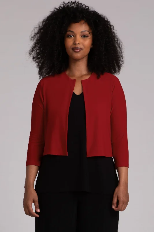 Breathable Style Classic Bolero Cardigan | Red