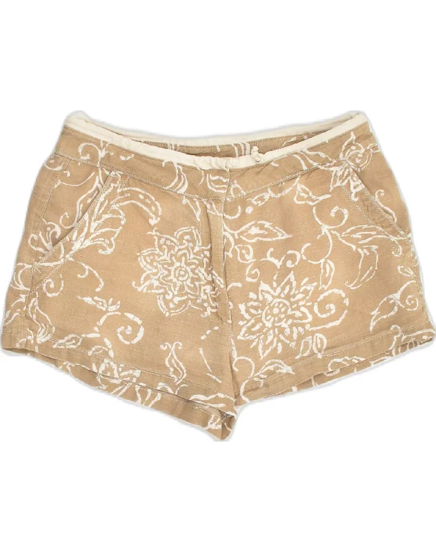 Easy Chic MURPHY & NYE Womens Hot Pants W28 Medium Beige Floral Cotton