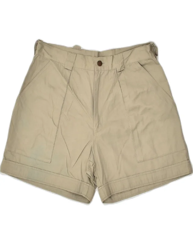 High-end Fashion VINTAGE Womens Casual Shorts IT 46 Large W30  Khaki Cotton
