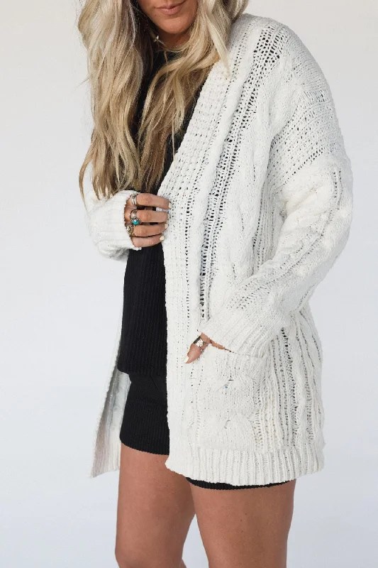 Celebrity Style Sweet Destiny Cardigan - Ivory