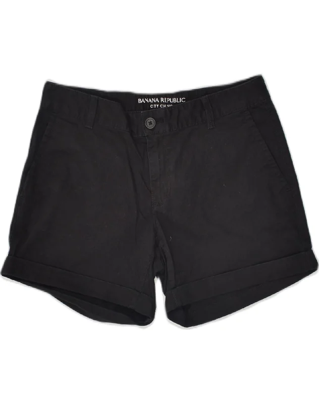 Youthful BANANA REPUBLIC Womens City Fit Chino Shorts US 4 Small W32  Black Cotton