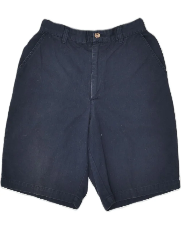 Relaxed And Casual VINTAGE Womens Petite Casual Shorts US 4 Small W25 Navy Blue Cotton Relaxed And Casual VINTAGE Womens Petite Casual Shorts US 4 Small W25 Navy Blue Cotton